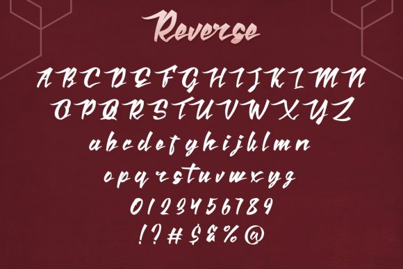 Reverse Font PNG with transparent background - Preview 3
