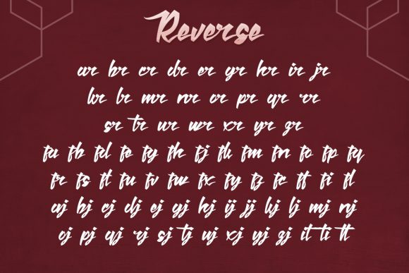 Reverse Font PNG with transparent background - Preview 6