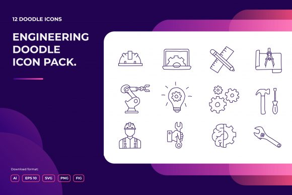 Engineering and Architecture Doodle Icon