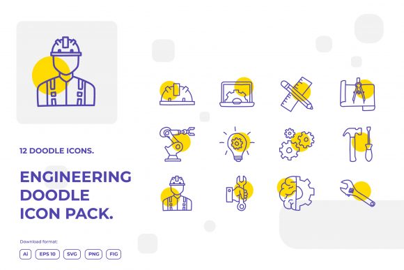 Engineering and Architecture Doodle Icon