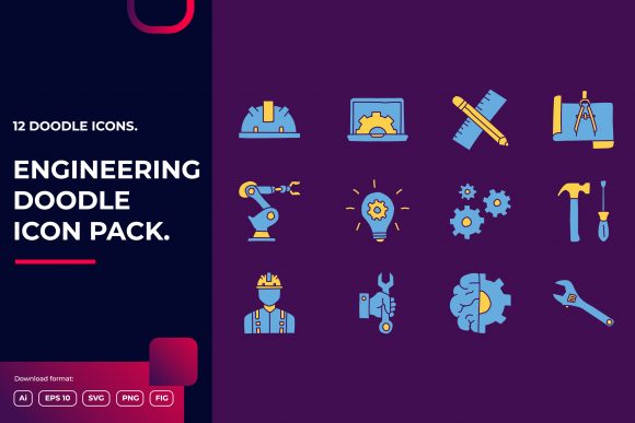 Engineering and Architecture Doodle Icon