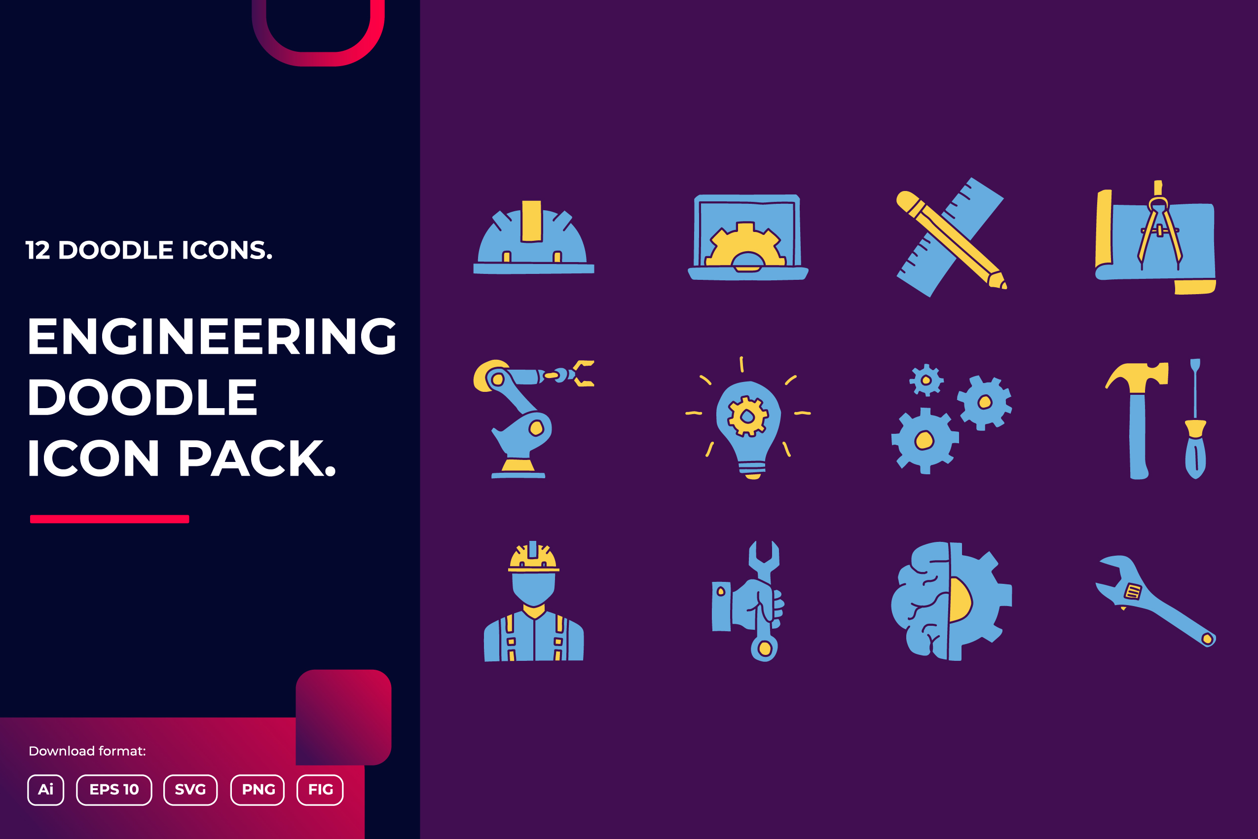 Engineering and Architecture Doodle Icon