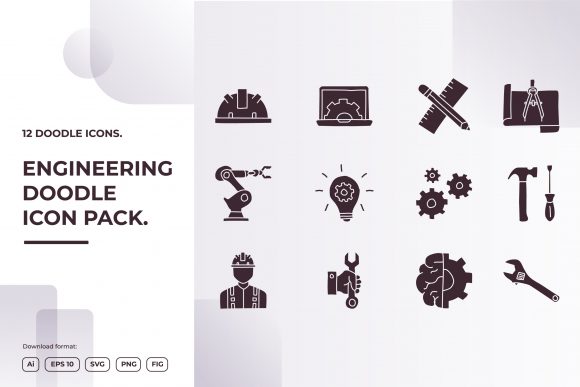 Engineering and Architecture Doodle Icon