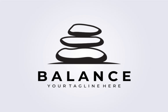 Balance Stone Logo Vector Design
