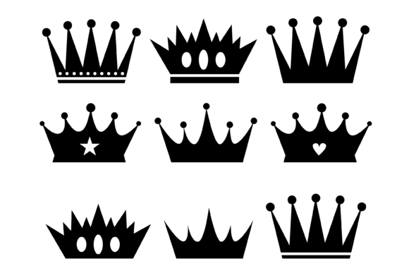 Crown Svg Bundle King Royal Png For Diy