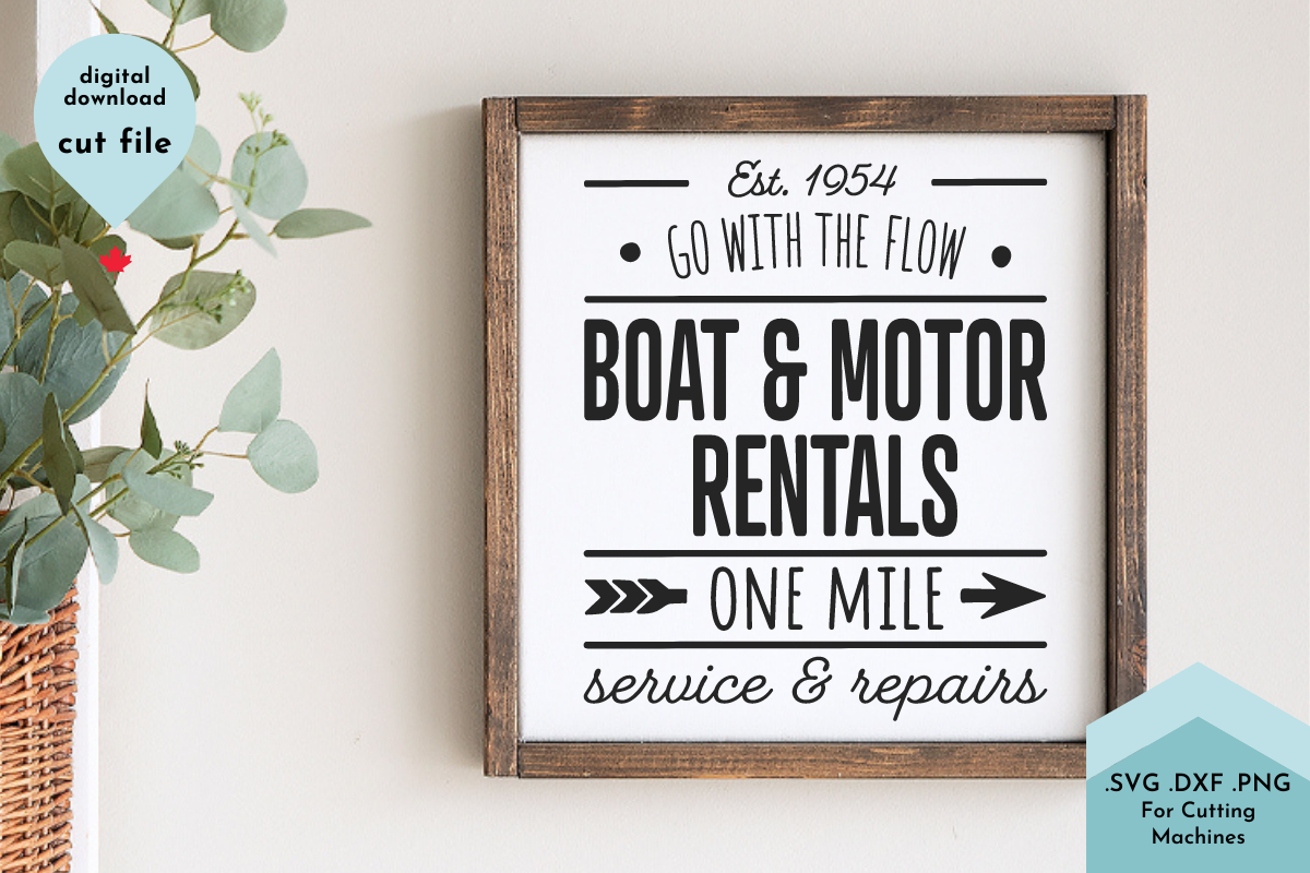 Vintage Lake Sign, Funny Boating Graphic by Lettershapes · Creative Fabrica