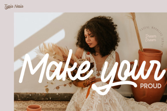 Dream Cream Font PNG with transparent background - Preview 1