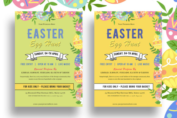 Easter Egg Hunt Festivel Flyer