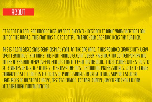 FT Beton Font - Preview 1