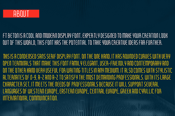 FT Beton Font - Preview 1