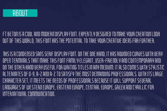 FT Beton Punch Font - Preview 1