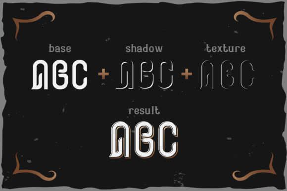 Golden Whisky Font PNG with transparent background - Preview 2