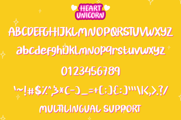 Heart Unicorn Font - Preview 4