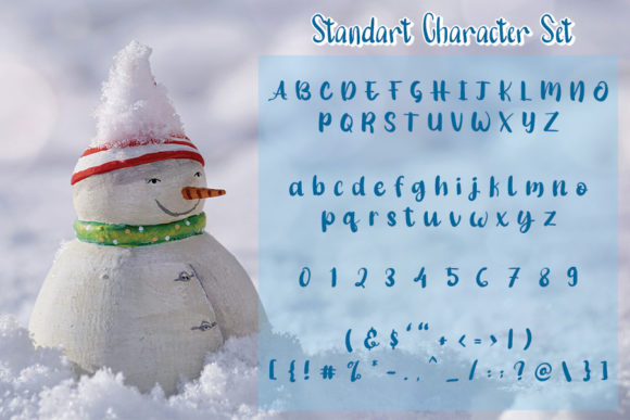 Little Snowman Font PNG with transparent background - Preview 3