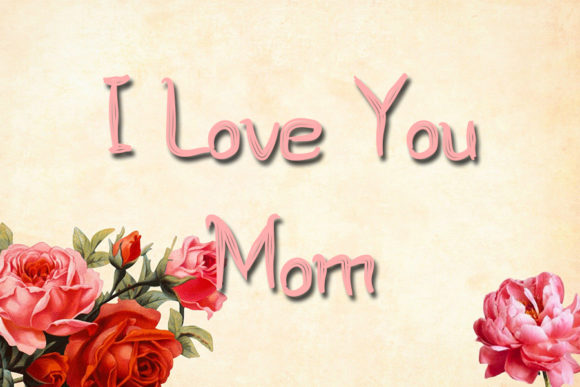 Loving Mom Font PNG with transparent background - Preview 2