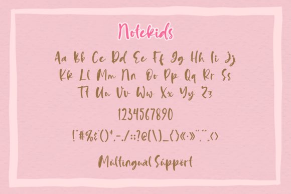 Notekids Font PNG with transparent background - Preview 1