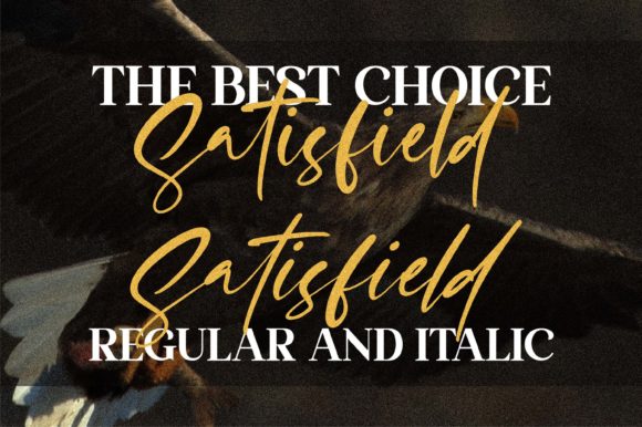 Satisfield Font PNG with transparent background - Preview 2