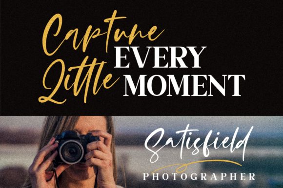 Satisfield Font PNG with transparent background - Preview 6
