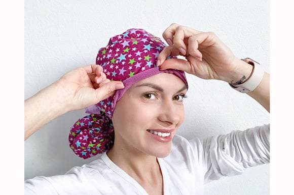 Scrub Cap Ponytail Style#10 with Fleece