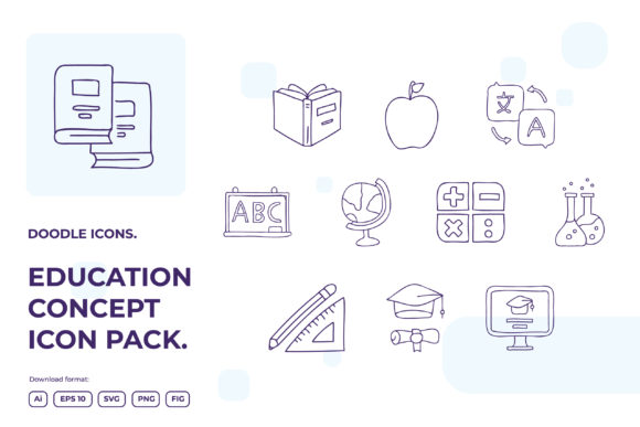 Education Doodle Illustrations Icon