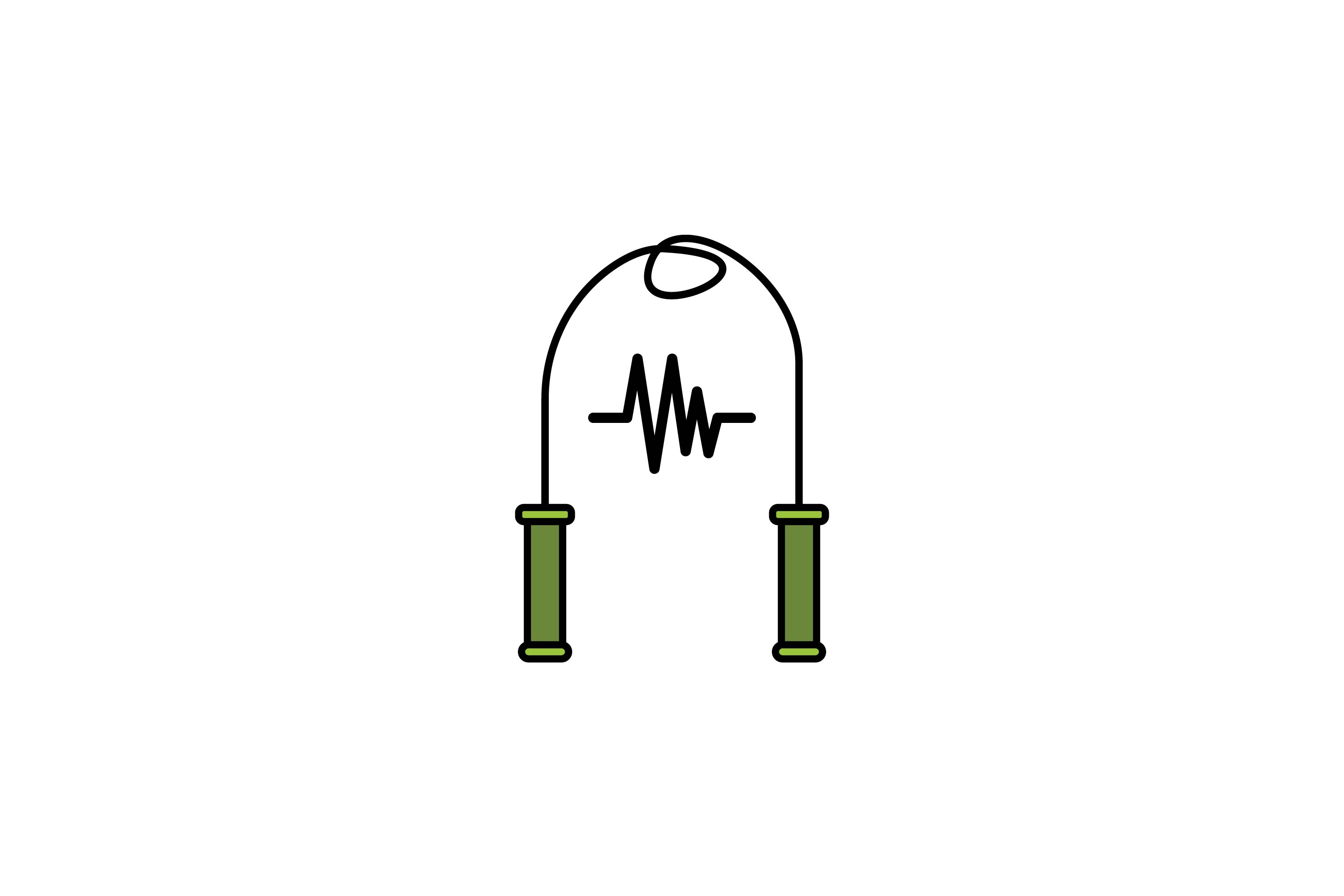 Jump Rope Gym Sport Icon Graphic by yellowhellow · Creative Fabrica