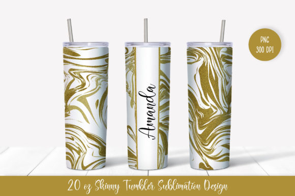 Marble Skinny Tumbler Template v.6
