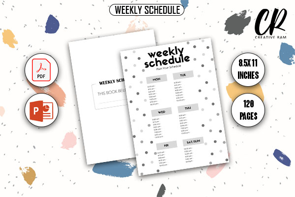 Weekly Schedule - KDP Interiors Graphic by Creative Ram · Creative Fabrica