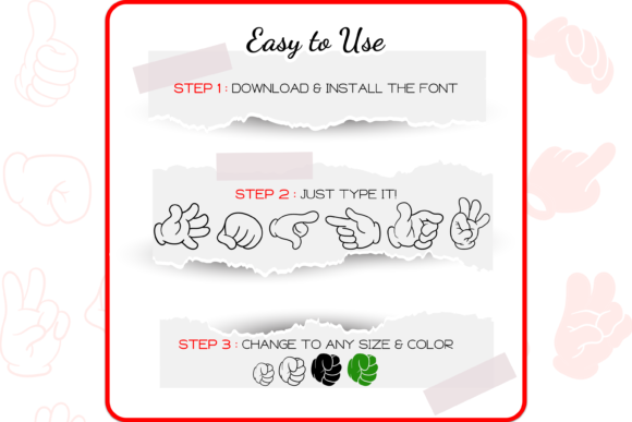 Cartoon Hand Font - Preview 3