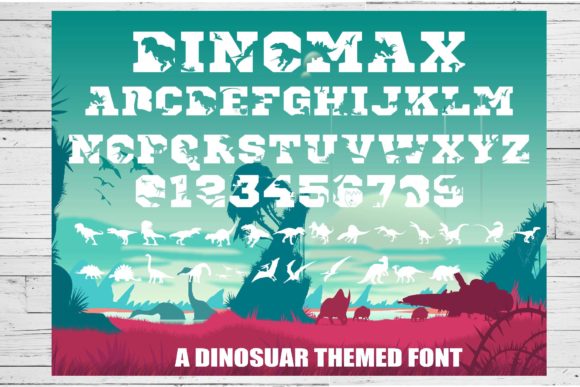Dinomax Font PNG with transparent background - Preview 3