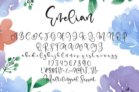 Emelian Font PNG with transparent background - Preview 5