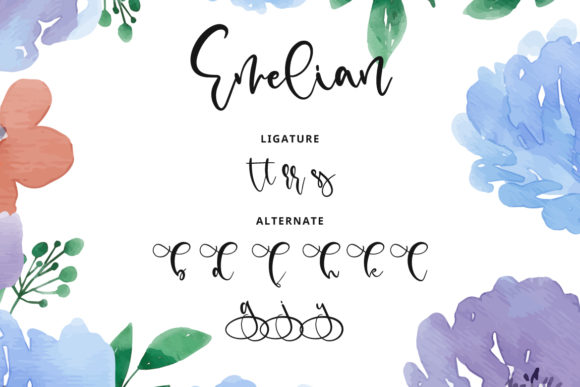 Emelian Font PNG with transparent background - Preview 6