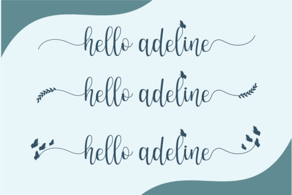 Hello Adeline Font PNG with transparent background - Preview 4