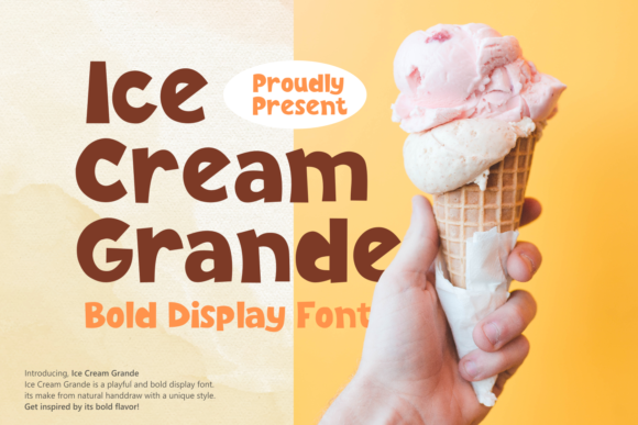 Ice Cream Grande Font PNG with transparent background - Preview 1