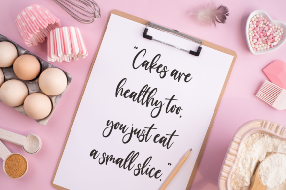 Make Cake Font PNG with transparent background - Preview 6