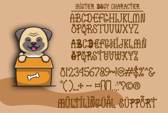 Mister Dogy Font PNG with transparent background - Preview 4