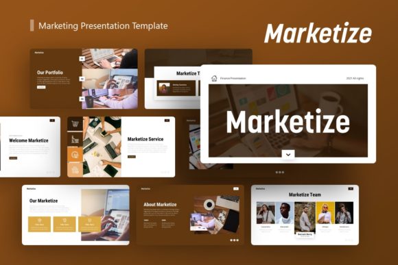 Preview of Presentation Template - Marketize marketing presentation template