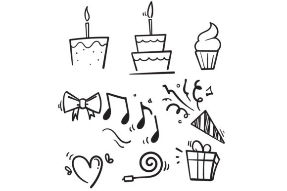 Doodle Happy Birthday Party