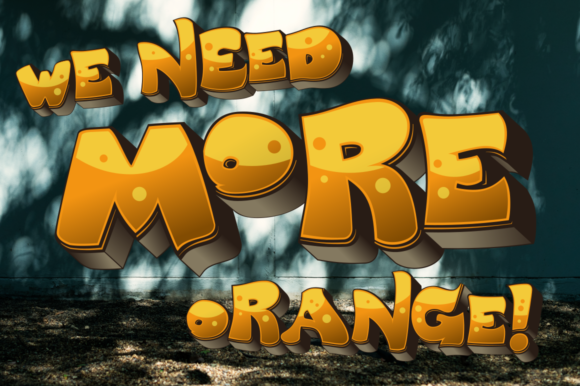 BigPartyO2 Orange Font - Preview 2