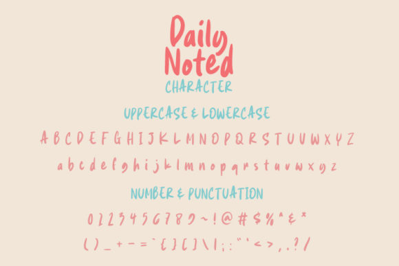 Daily Noted Font - Preview 1