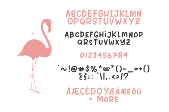 Flamingo Da Pink Font PNG with transparent background - Preview 5