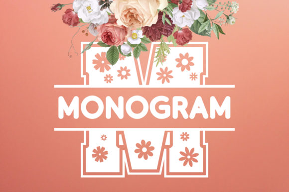 Flowers Monogram Font - Preview 1
