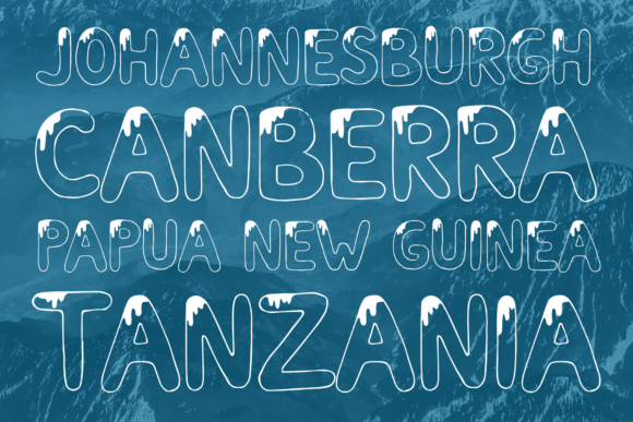 Melt Fuji Font PNG with transparent background - Preview 1