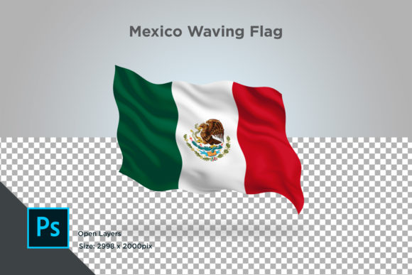 Mexico Waving Flag Graphic Crafts By shahsoft