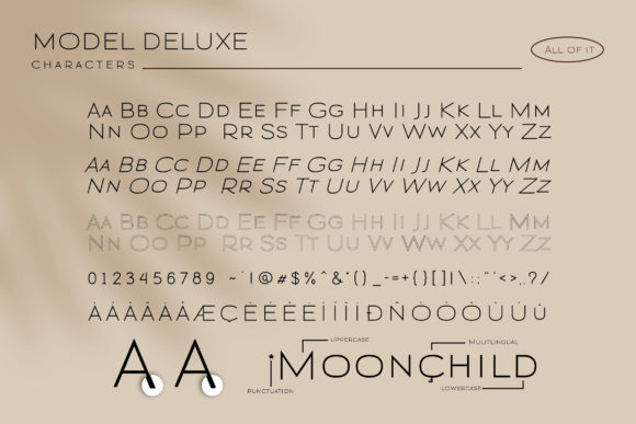 Modern Deluxe Font PNG with transparent background - Preview 4