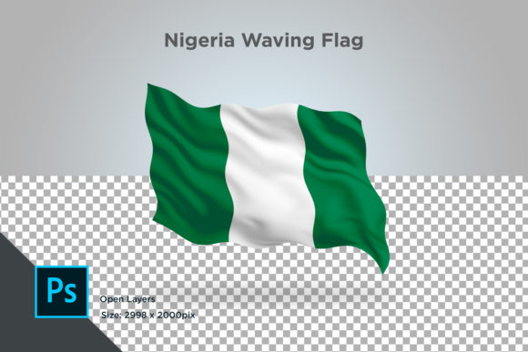 Nigeria Waving Flag Grafica Creazioni Di shahsoft