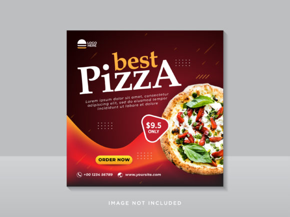 Preview of Pizza Restaurant Social Media Template food social media design template