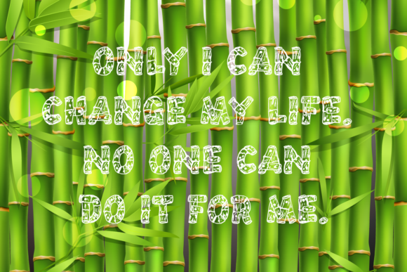 Plants Draw Font PNG with transparent background - Preview 1