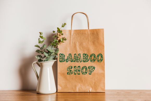 Plants Draw Font PNG with transparent background - Preview 3