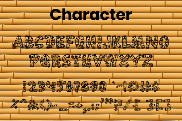 Plants Draw Font PNG with transparent background - Preview 4