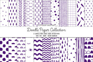 Purple Scandi Seamless Digital Papers